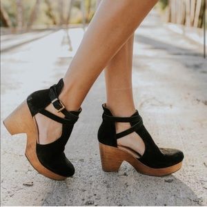 Free People Heeled Clogs
